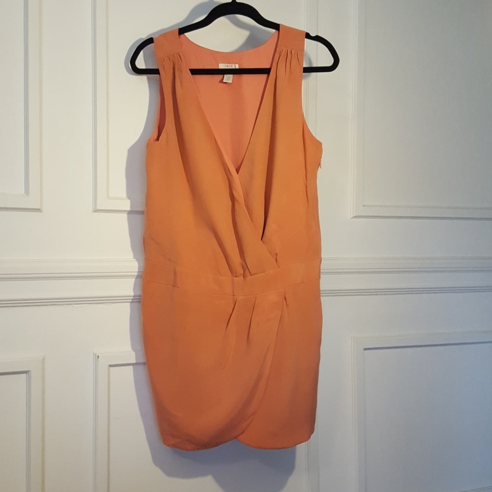 J Crew Vintage style salmon silk dress